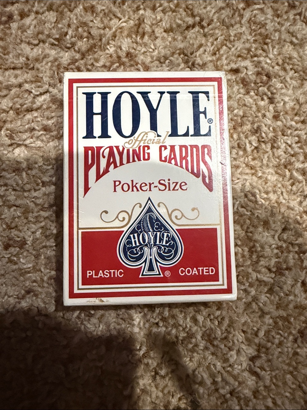 Red Hoyle Playing Cards No. 1201 Poker Size Plastic Coated New Sealed Deck USA